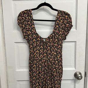American Eagle Black Floral Romper